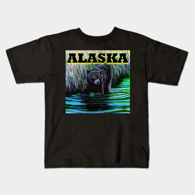 Alaska Bear Kids T-Shirt by Matt Starr Fine Art